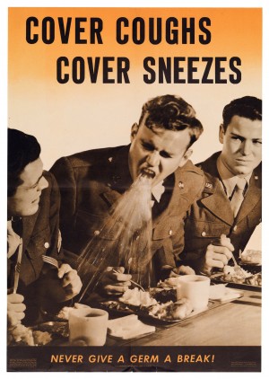 WWII Cover Coughs Cover Sbeezes Poster